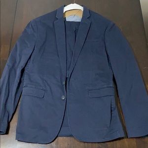 EXPRESS MENS SLIM WASHABLE NAVY SUIT